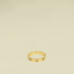 Cartier 18K Yellow Gold Love Small Model Ring 57