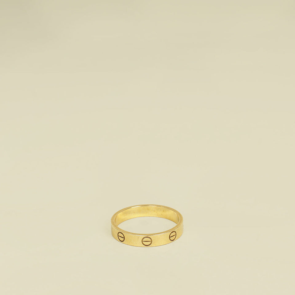 Cartier 18K Yellow Gold Love Small Model Ring 57