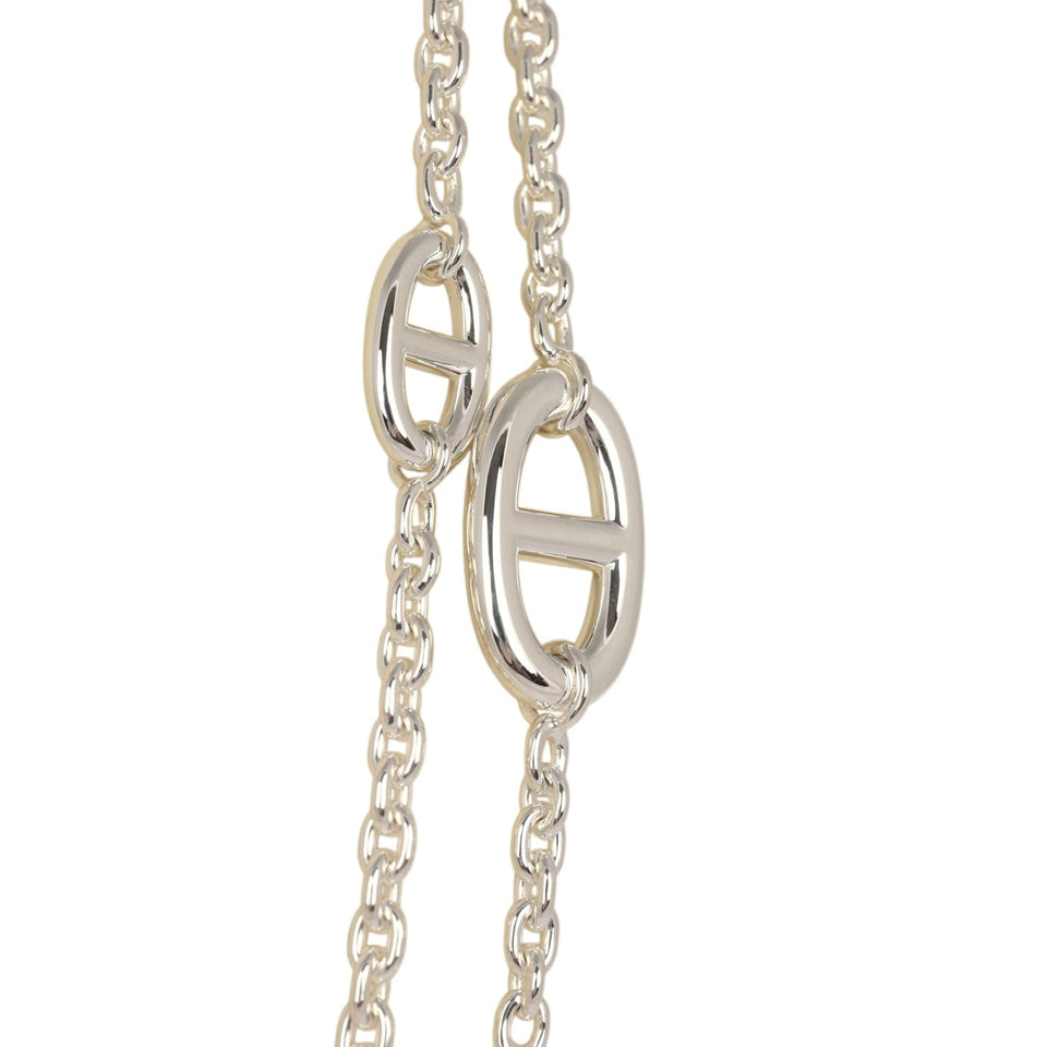 Hermes Farandole Rope Necklace 120 cm Sterling Silver Hardware