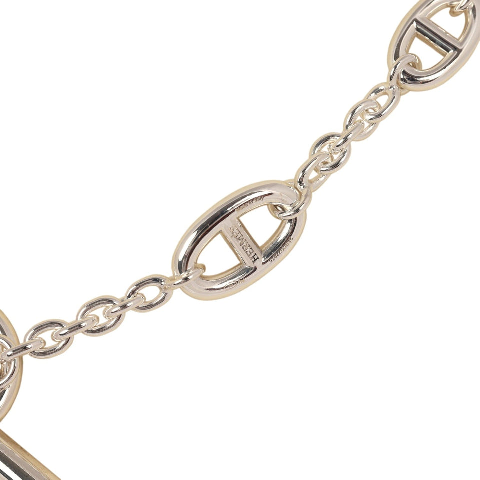 Hermes Farandole Rope Necklace 120 cm Sterling Silver Hardware