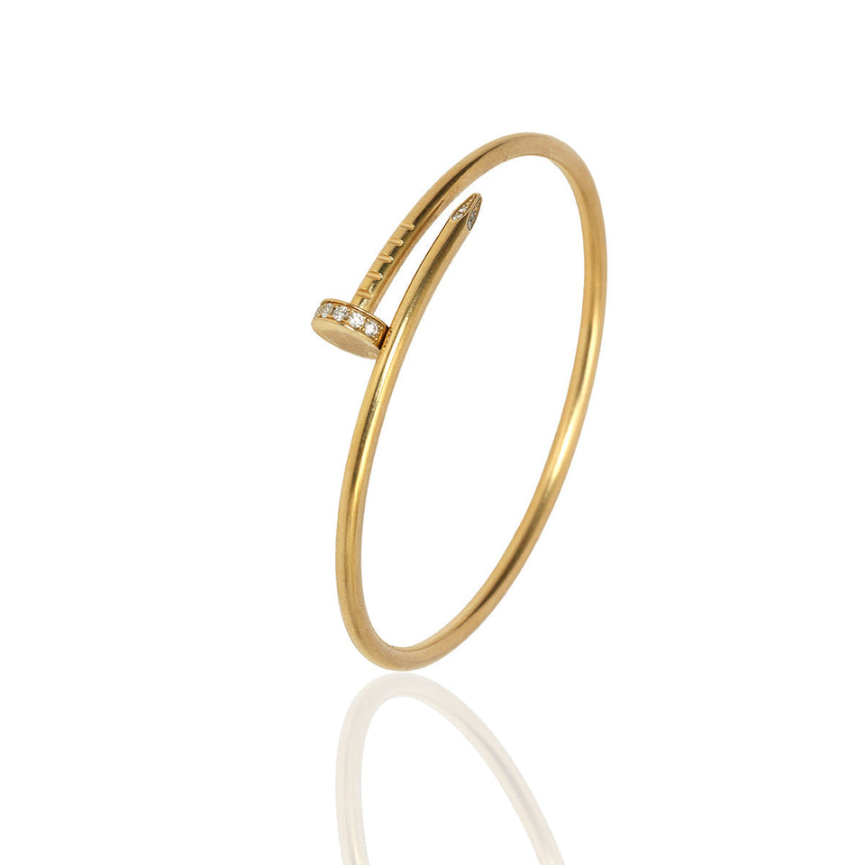 Cartier Juste Un Clou Bracelet Small Model With Diamonds Size: 15