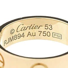 Cartier 18K Yellow Gold 5.5 mm LOVE Ring 53 6.25