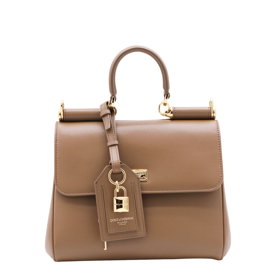 Dolce & Gabbana My Sicily Small Calfskin Handbag - Brown