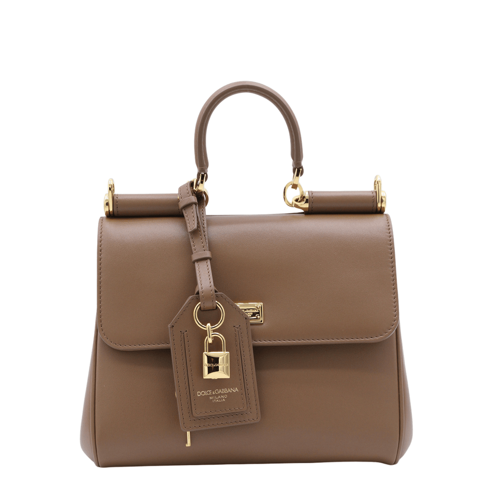 Dolce & Gabbana My Sicily Small Calfskin Handbag - Brown