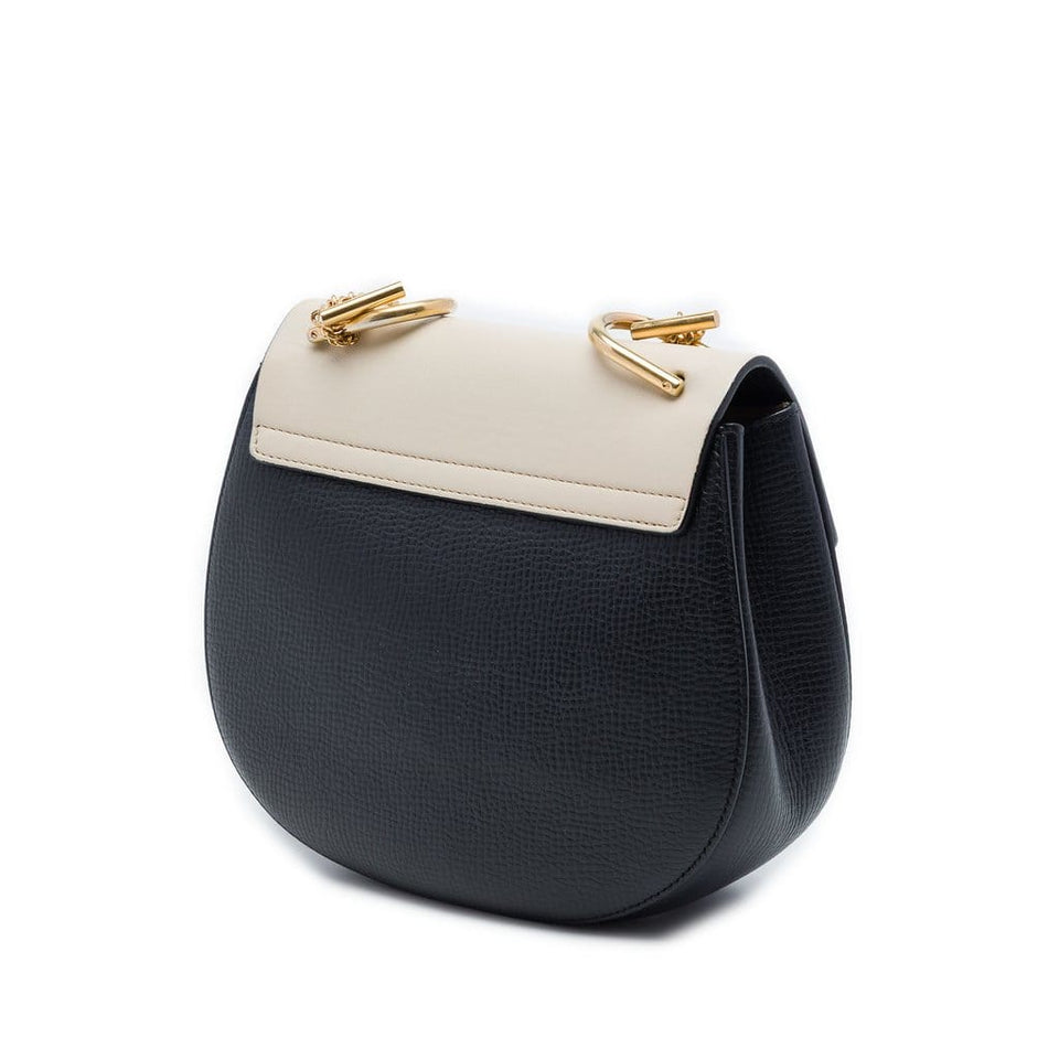 Chloé Small Bicolor Smooth and Grained Calfskin Drew Crossbody