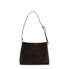 Dolce & Gabbana Vittoria Large Suede Leather Crossbody - Dark Brown