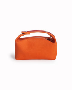 Hermès Orange Cotton Canvas Bride - à - Brac Vanity Case Bag