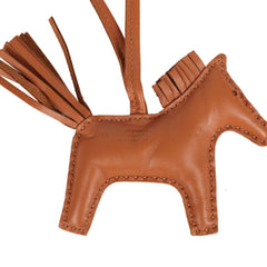 Hermes Rodeo Robeo Plush Charm PM Gold, Celeste, Terre Milo Lambskin and Ecru Merino Wool Palladium Hardware