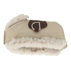 Hermes Rodeo Robeo Plush Charm PM Beige Marfa, Terre, Craie Milo Lambskin and Ecru Merino Wool Palladium Hardware