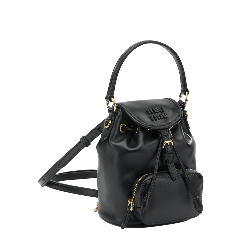 Miu Miu Calfskin Mini Backpack - Black