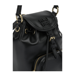Miu Miu Calfskin Mini Backpack - Black
