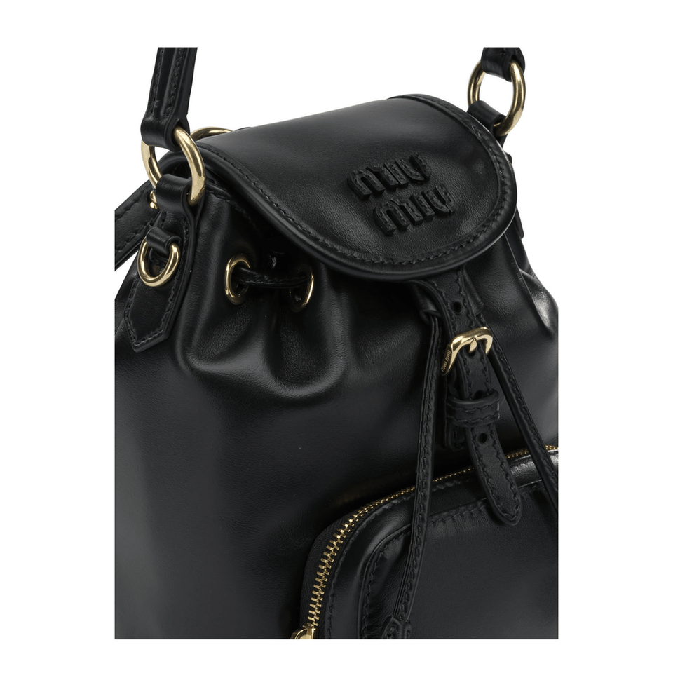 Miu Miu Calfskin Mini Backpack - Black