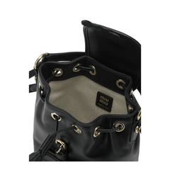 Miu Miu Calfskin Mini Backpack - Black