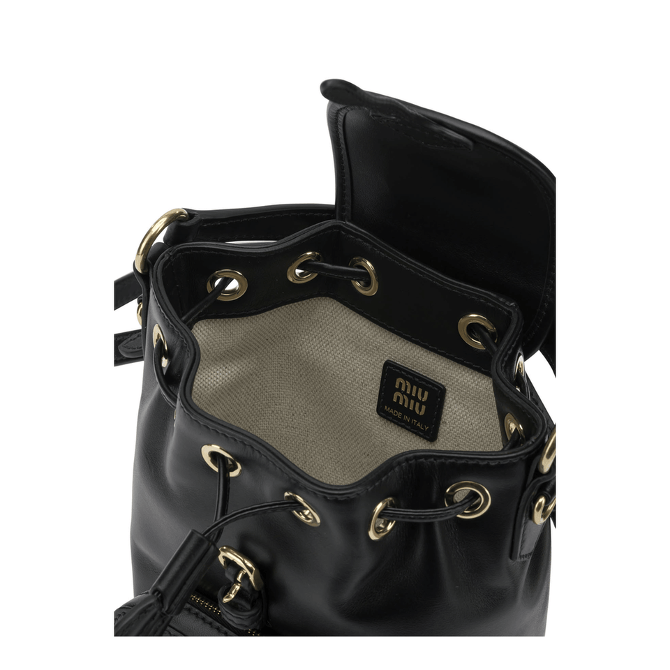 Miu Miu Calfskin Mini Backpack - Black