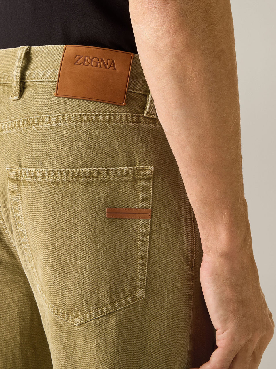 Zegna Olive Green Cotton Roccia Pants