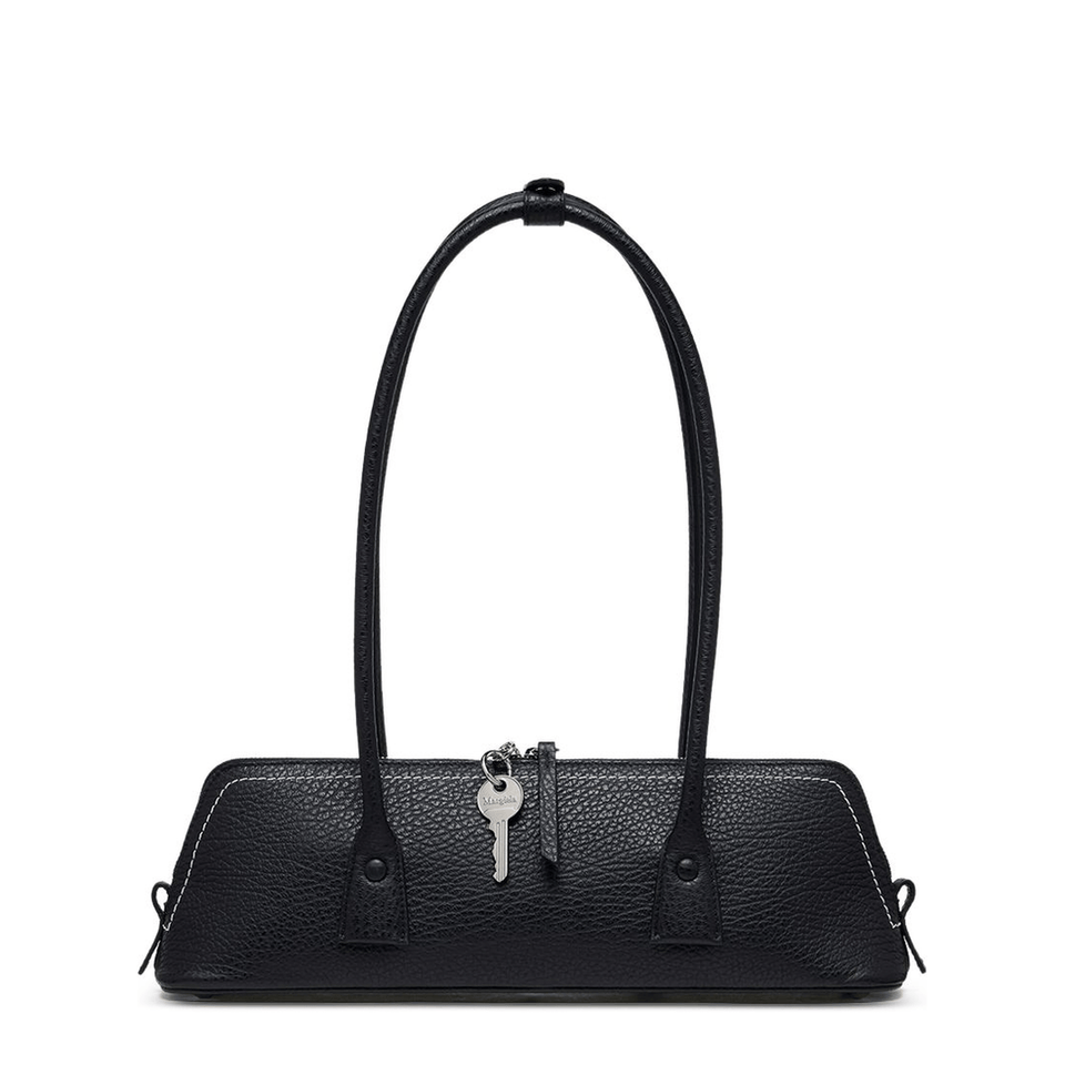 Maison Margiela 5AC Shoulder East West Calf Leather Shoulder Bag - Black