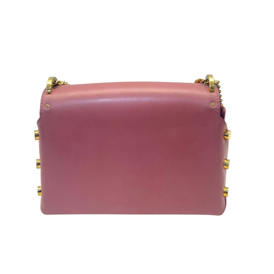 Jimmy Choo Pink Leather Lockett City Shoulder Bag