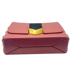 Jimmy Choo Pink Leather Lockett City Shoulder Bag