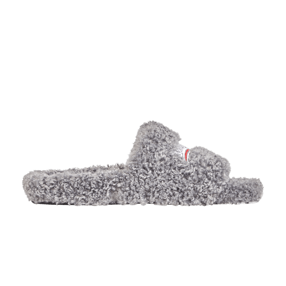Balenciaga Furry Slides Grey