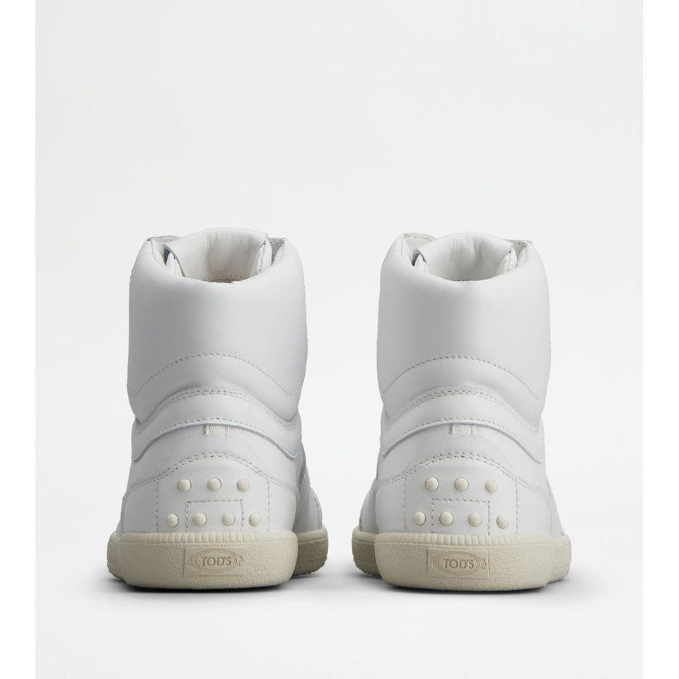 Tod's Tods Tabs Sneakers High - Top In Leather White Womens