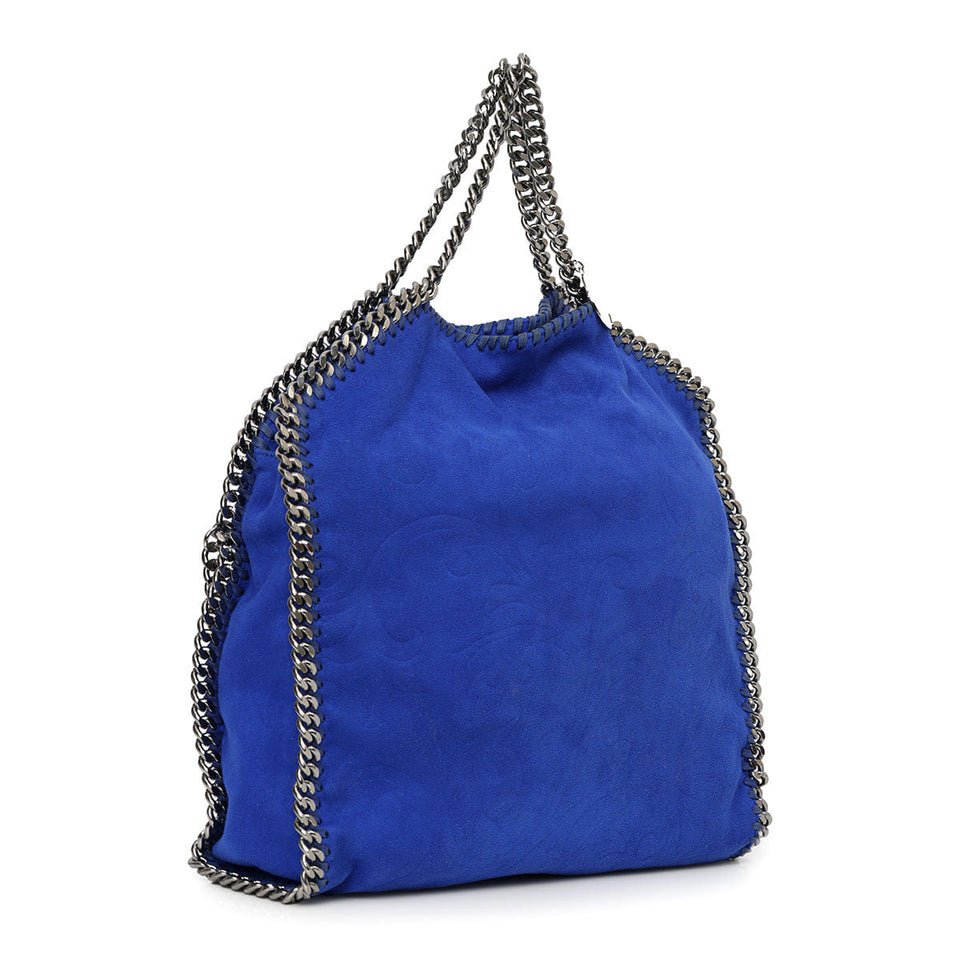 Stella Mccartney Falabella 3 Chain Blue Fold - Over Large Tote Bag