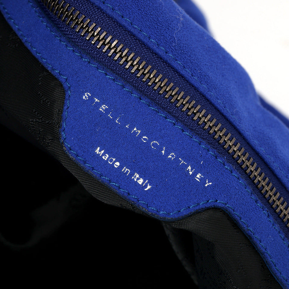 Stella Mccartney Falabella 3 Chain Blue Fold - Over Large Tote Bag