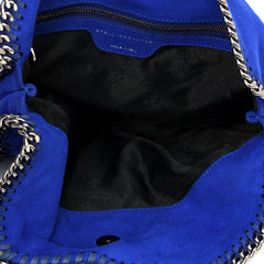 Stella Mccartney Falabella 3 Chain Blue Fold - Over Large Tote Bag