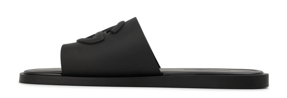 Dolce & Gabbana Dolce and Gabbana DG Rubber Cut Slide Sn63