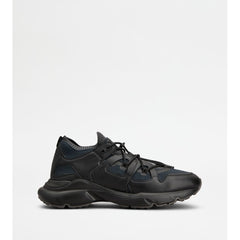 Tod's Tods Sneakers In Leather And Technical Fabric Black Mens