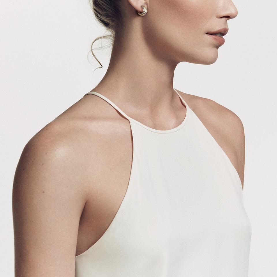 David Yurman The Cable Collectibles® Collection Earring in Silver and 14 - Karat Yellow Gold