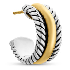 David Yurman The Cable Collectibles® Collection Earring in Silver and 14 - Karat Yellow Gold
