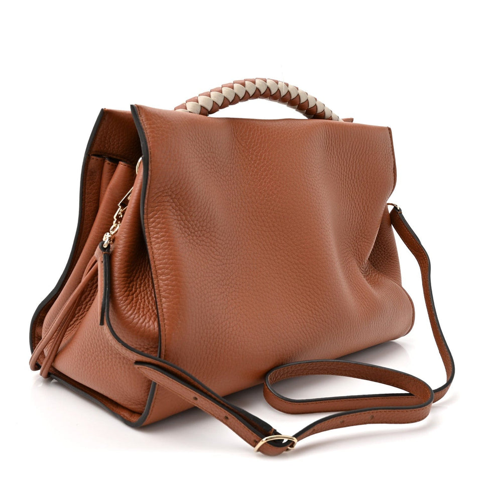 Mulberry Heavy Grain Iris Tote Brown