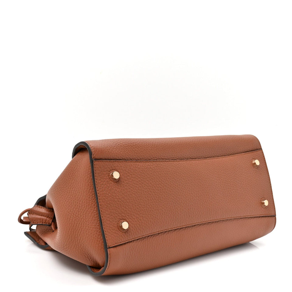 Mulberry Heavy Grain Iris Tote Brown