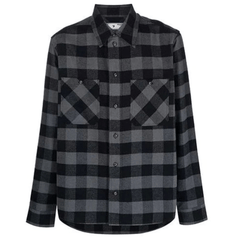 OFF WHITE CHECKED FLANNEL SHIRT black grey