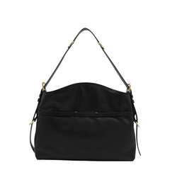 Givenchy Voyou Medium Shiny Leather Shoulder Bag - Black