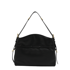 Givenchy Voyou Medium Shiny Leather Shoulder Bag - Black