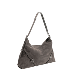 Givenchy Voyou Large Calf Leather Shoulder Bag - Dark Grey