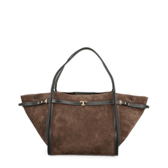 Tod's T Timeless Medium Leather Tote Bag - Brown