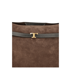 Tod's T Timeless Medium Leather Tote Bag - Brown
