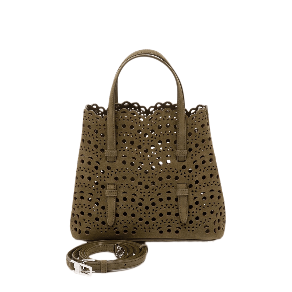 Alaia Mina 20 Calfskin Crossbody - Army Green