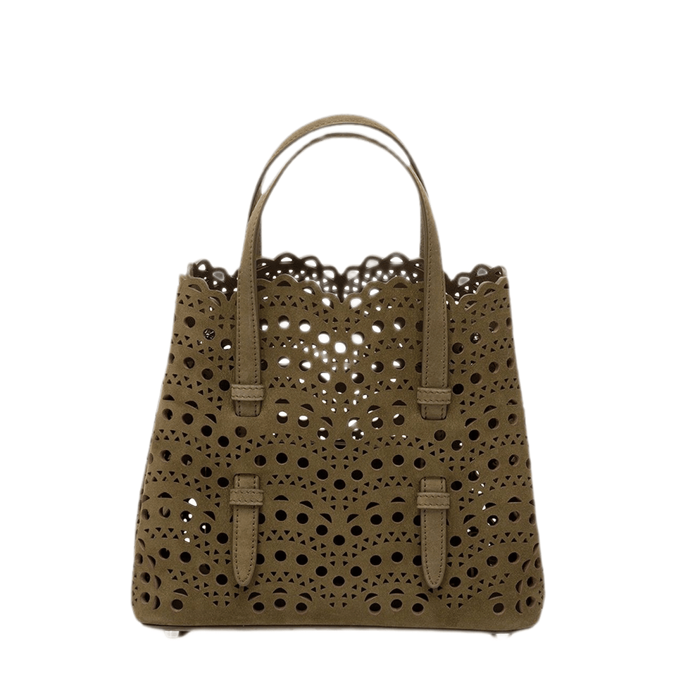 Alaia Mina 20 Calfskin Crossbody - Army Green