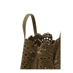Alaia Mina 20 Calfskin Crossbody - Army Green