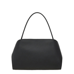 Ferragamo Hug Soft Medium Calfskin Shoulder Bag - Nero/Borgogna