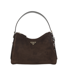 Prada Suede Shoulder Bags - Brown