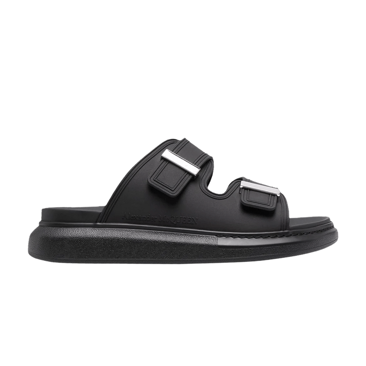 Alexander McQueen Hybrid Double Buckle Sandal Black