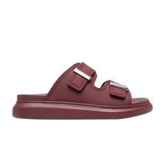 Alexander McQueen Hybrid Double Buckle Sandal Burgundy
