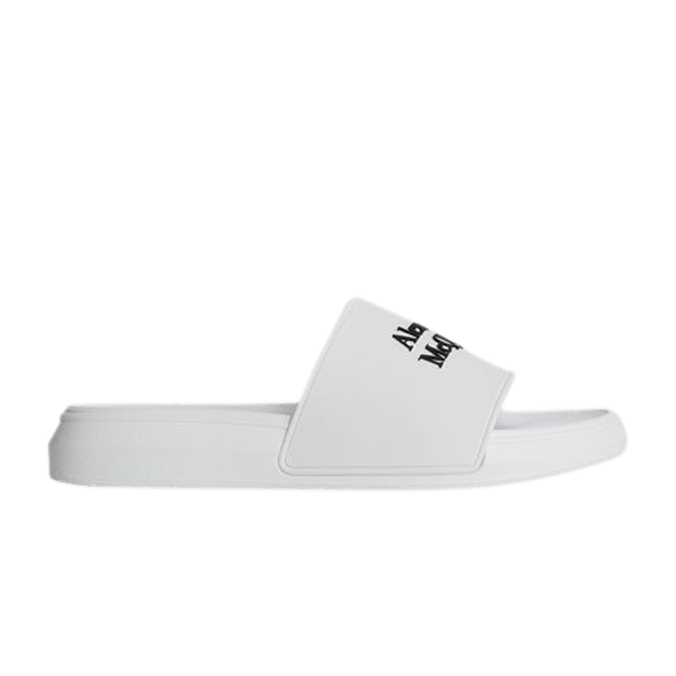 Alexander McQueen Logo Pool Slides White