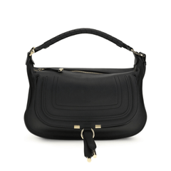 Chloè Marcie Small Calf Leather Shoulder Bag - Beige