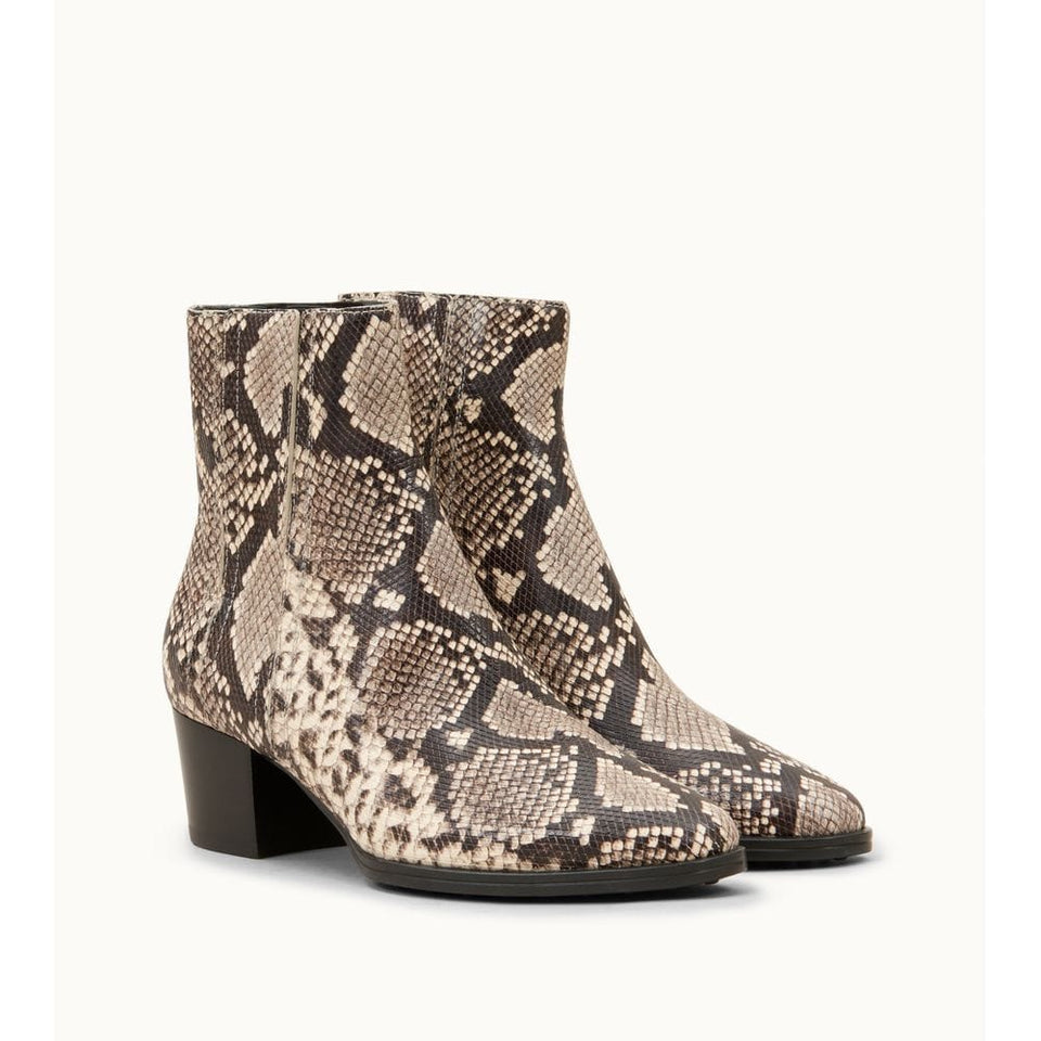 Tod's Tods Ankle Boots In Leather Black Beige Womens