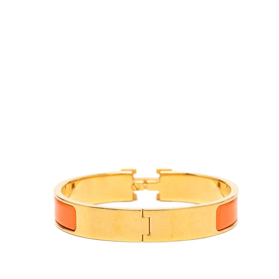 Hermès Narrow Enamel Clic H Bracelet PM